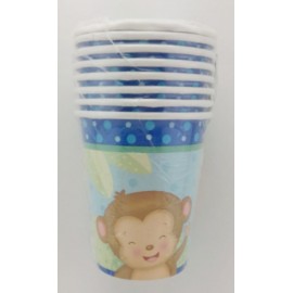 Vasos Monkey X8 Niño Baby Shower